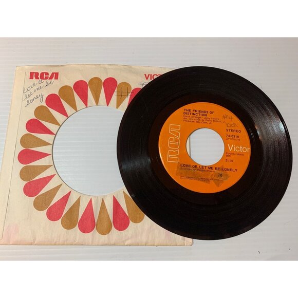 Vintage 7" Vinyl Record: The Friends Of Distinction "Love Or Let Me Be Lonely" & - Picture 1 of 5